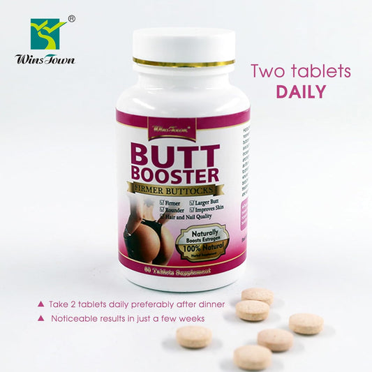 Butt Booster Pills, Mention Buttocks Herbal Supplements, Plump HIPS Enhancement Firming and Seductive, 60 Tablets